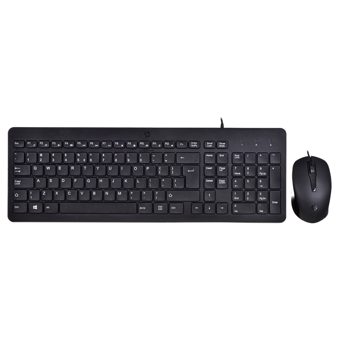 HP 150 USB su laidu Pelė Klaviatūra Combo - Juodas - US ENG
