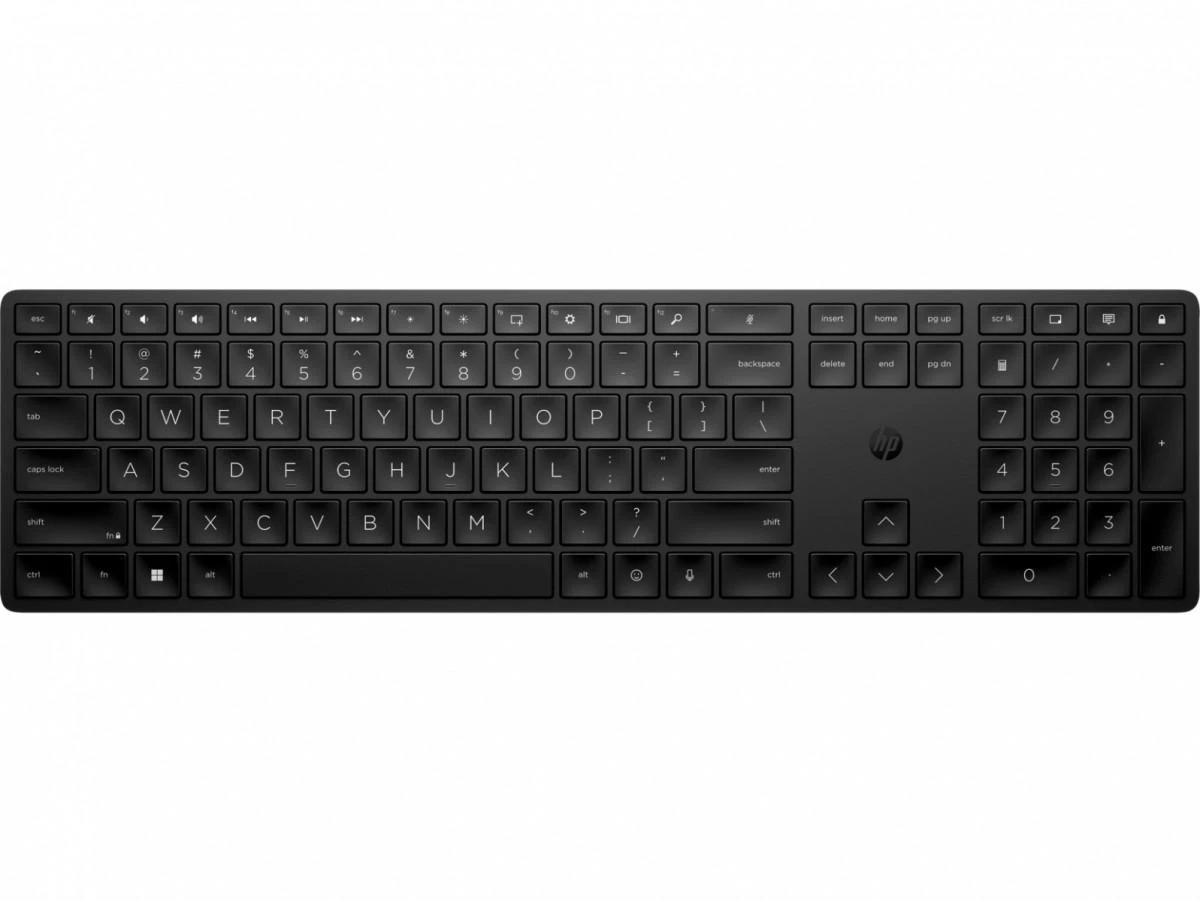 Hewlett Packard (HP) HP 455 Programmable Belaidė klaviatūra, Sanitizable - Juodas - US ENG