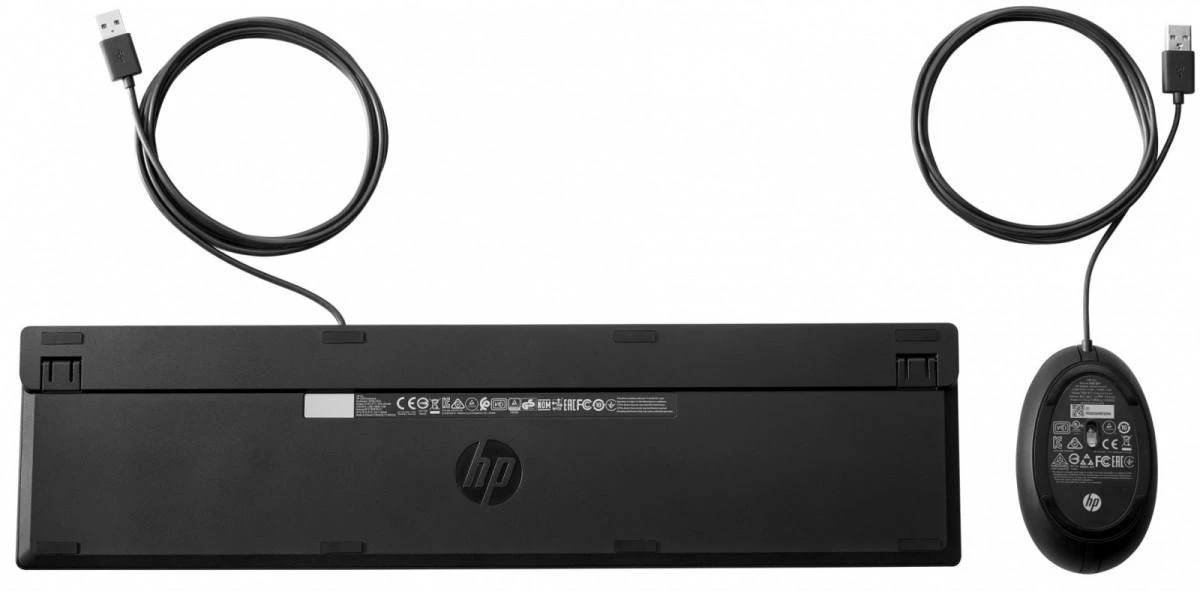 Klaviatūra Hewlett Packard (HP) „HP 320MK“ USB laidinės pelės ir klaviatūros rinkinys – juodas – JAV anglų kalba
