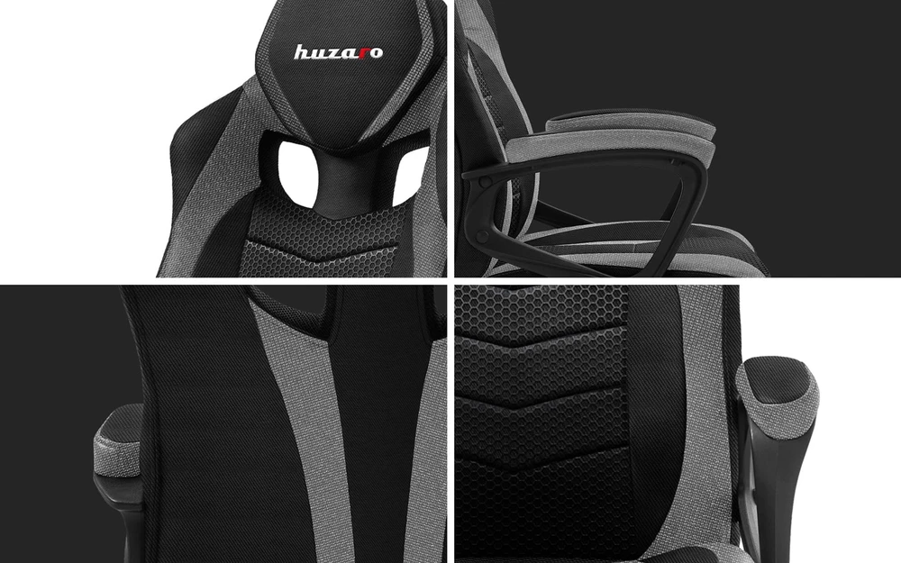 Žaidimų kėdė Huzaro Force 2.5 Mesh, Pilkos spalvos