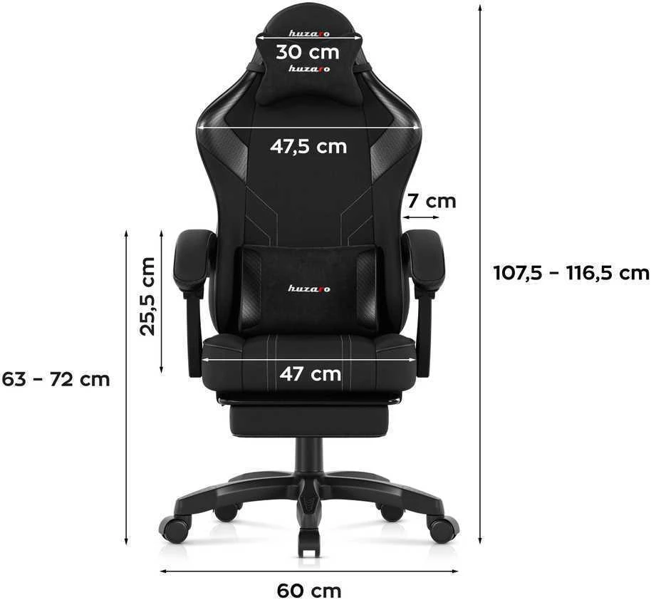Žaidimų kėdė Huzaro Force 3.7, juodos spalvos