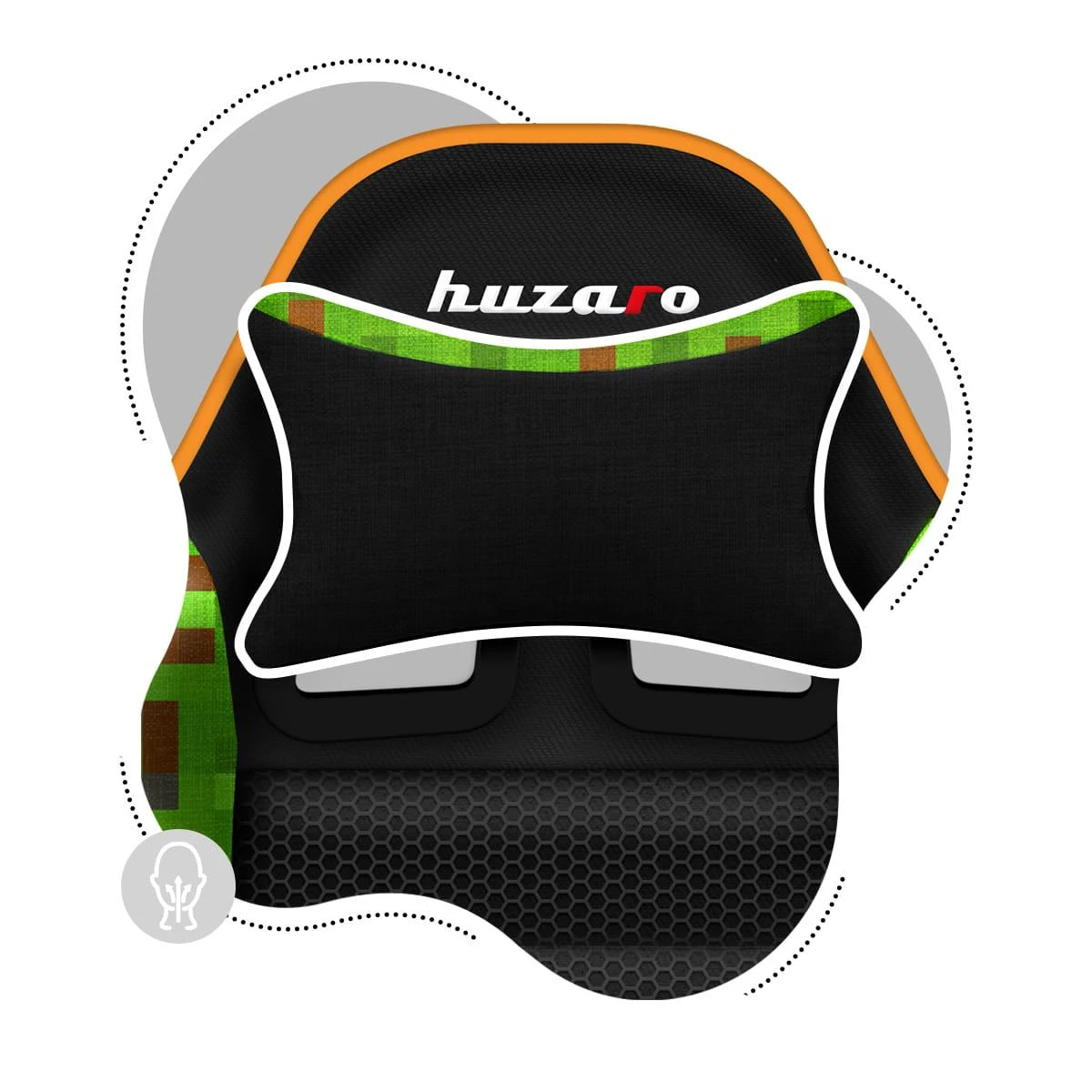 Žaidimų kėdė vaikams Huzaro Ranger 6.0, Juodos/Žalios spalvos