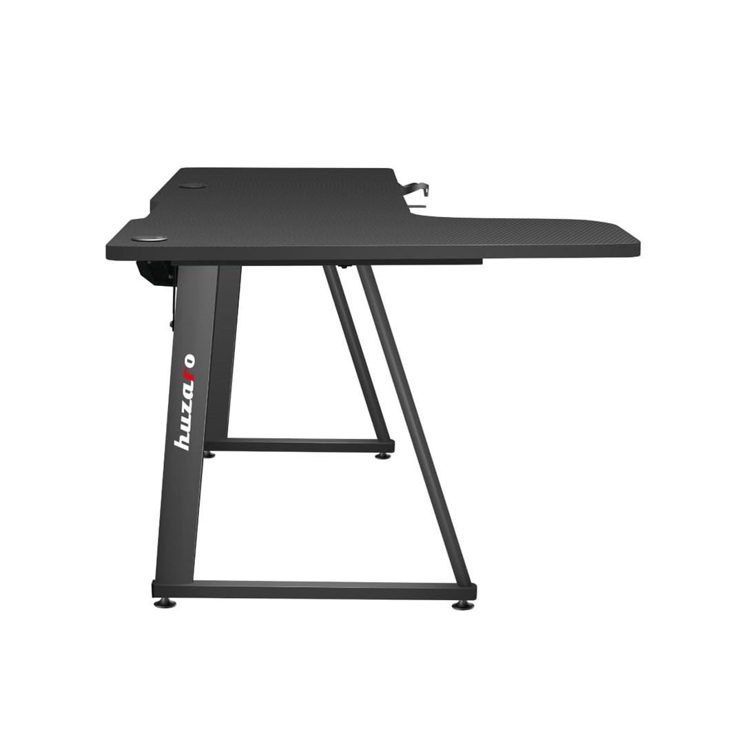 Kampinis žaidimų stalas Huzaro Hero 7.7 Gaming Desk, Juodas
