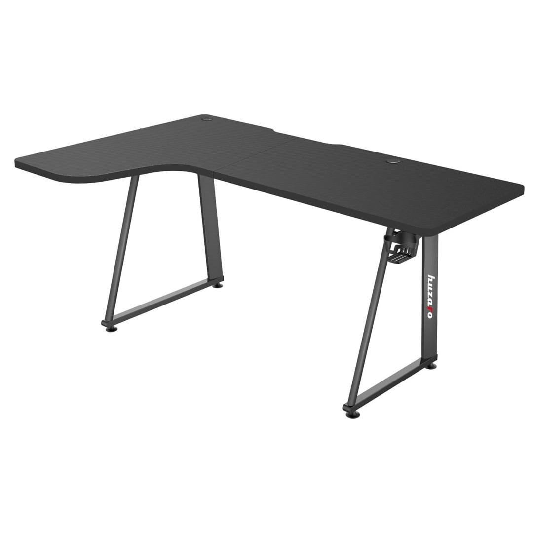 Kampinis žaidimų stalas Huzaro Hero 7.7 Gaming Desk, Juodas