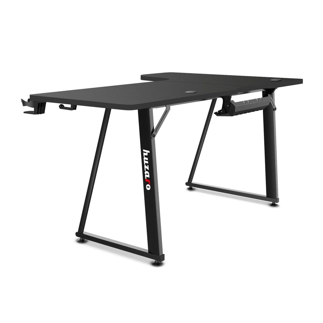 Kampinis žaidimų stalas Huzaro Hero 7.7 Gaming Desk, Juodas