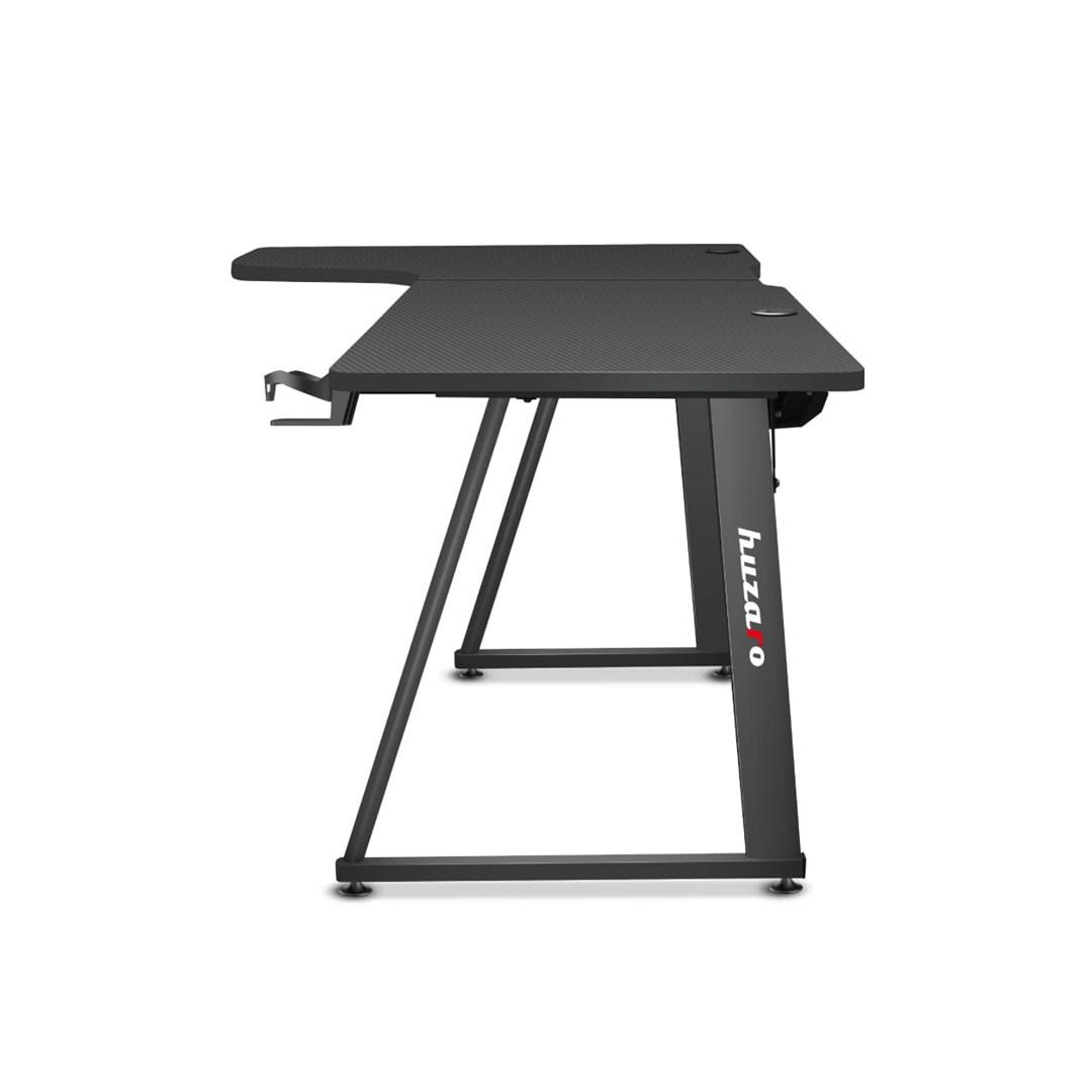 Kampinis žaidimų stalas Huzaro Hero 7.7 Gaming Desk, Juodas