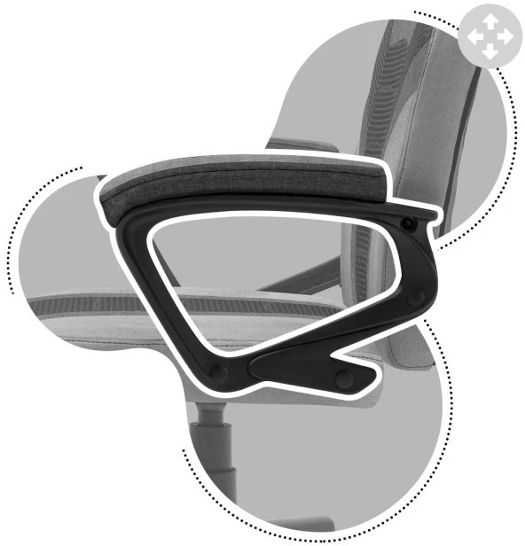 Žaidimų kėdė vaikams Huzaro Ranger 1.0, Juodos/Pilkos spalvos