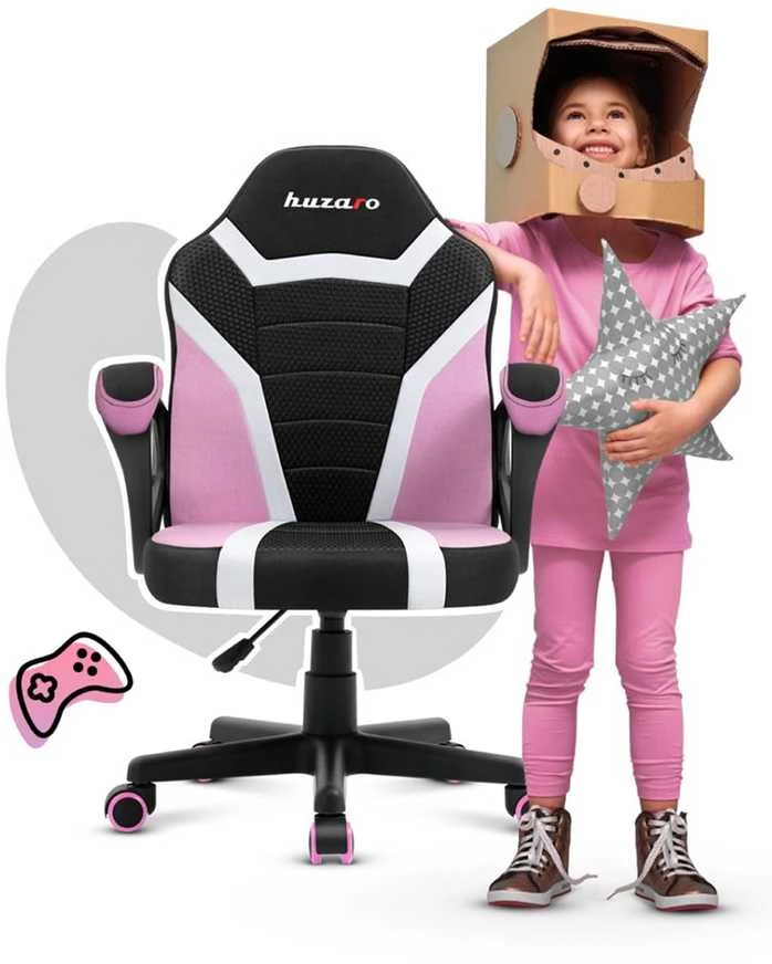 Huzaro Žaidimų kėdė dla dziecka hz-ranger 1.0 pink mesh