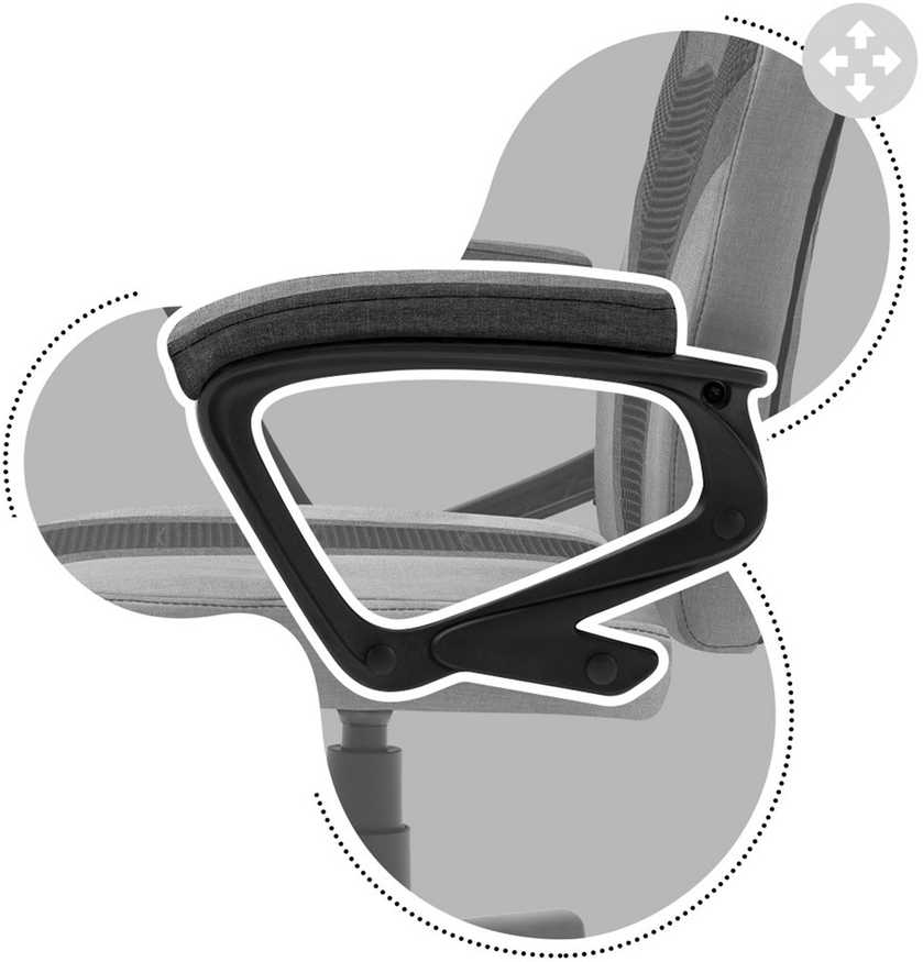 Žaidimų kėdė vaikams Huzaro Ranger 1.0, Juodos/Pilkos spalvos