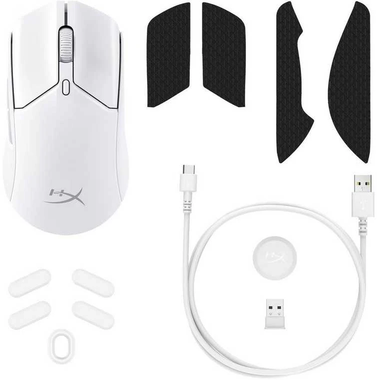 HyperX Pulsefire Haste 2 belaidė pelė (Balta) | 26000 DPI