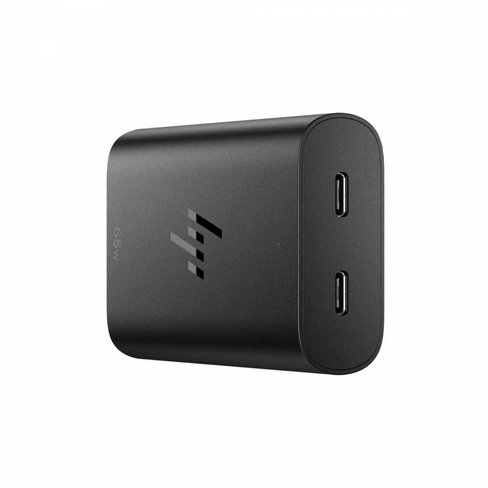Hewlett Packard (HP) Kintamosios srovės adapteris hp 65w gan nešiojamojo kompiuterio įkroviklis 2xusb-c juodas 600q7aa