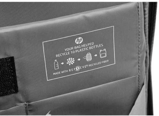 Kuprinė na notebook 15,6", HP RENEW Pilkas Travel, pilka su poliester, HP