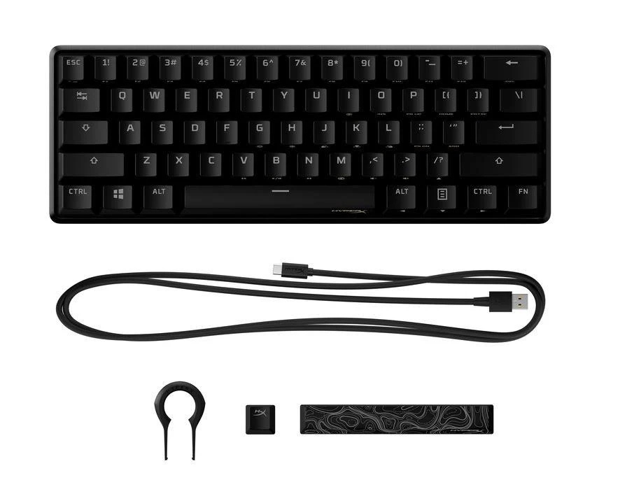 Mechaninė Žaidimų klaviatūra HyperX Alloy Origins 60, HyperX Red - Linear Switch, US išdėstymas
