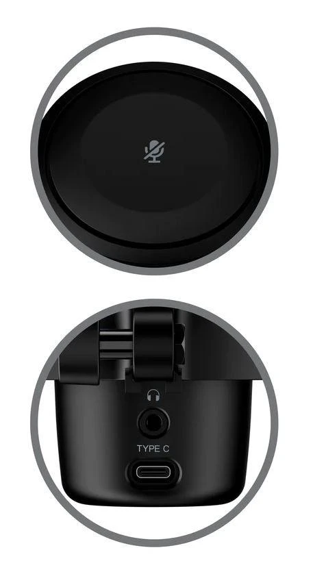 HyperX DuoCast USB mikrofonas, juodas