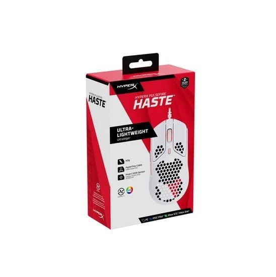 HyperX Pulsefire Haste žaidimų pelė, Balta