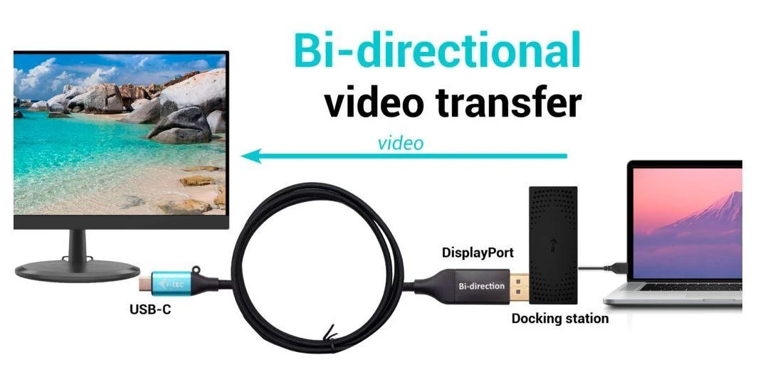 I-TEC USB-C DisplayPort 8K kabelio adapt