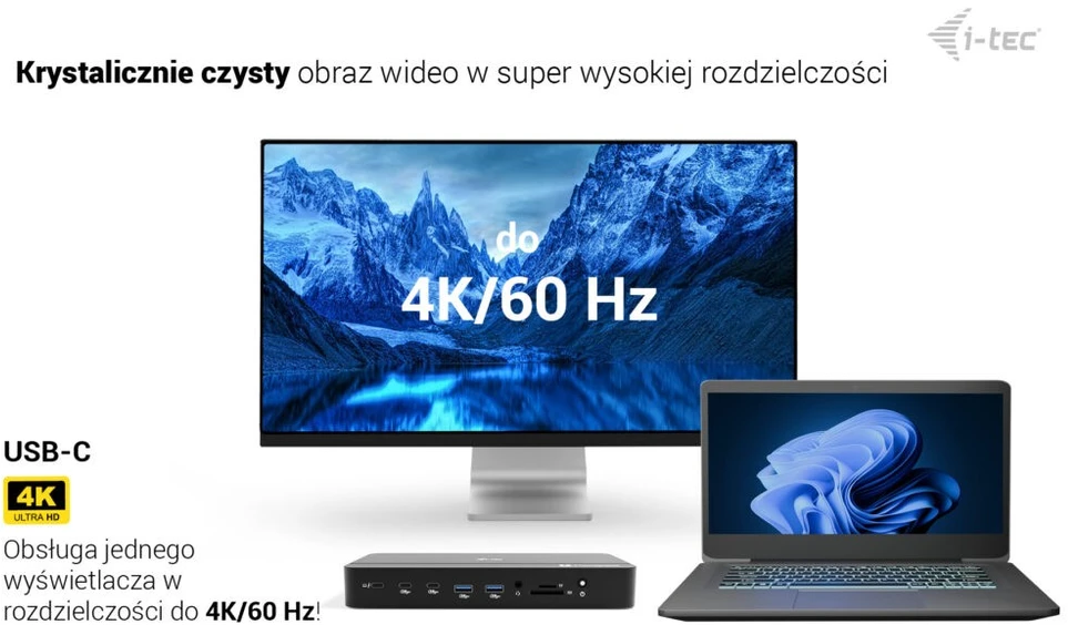 I-tec Thunderbolt 5 trijų ekranų prijungimo stotelė, M.2 lizdas, 6x USB 2.5 GLAN maitinimo šaltinis, 140W