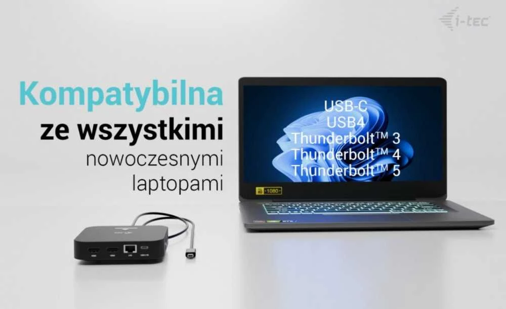 „I-tec USB-C“ dvigubas HDMI 2xHDMI 4K 60Hz 2x USB-C (10Gbps+5Gbps) 4x USB-A (2x5Gbps) Maitinimo tiekimas 100W LAN Garsas + universalus įkrovimas 100W