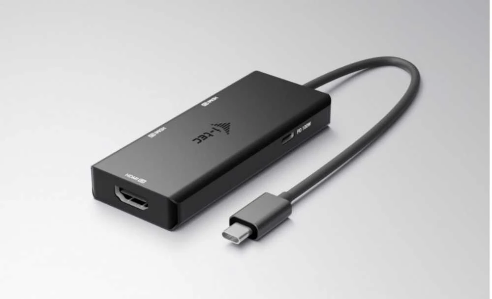 I-tec Doko stotelė usb-c triple 4k hdmi video adapter power delivery 100w