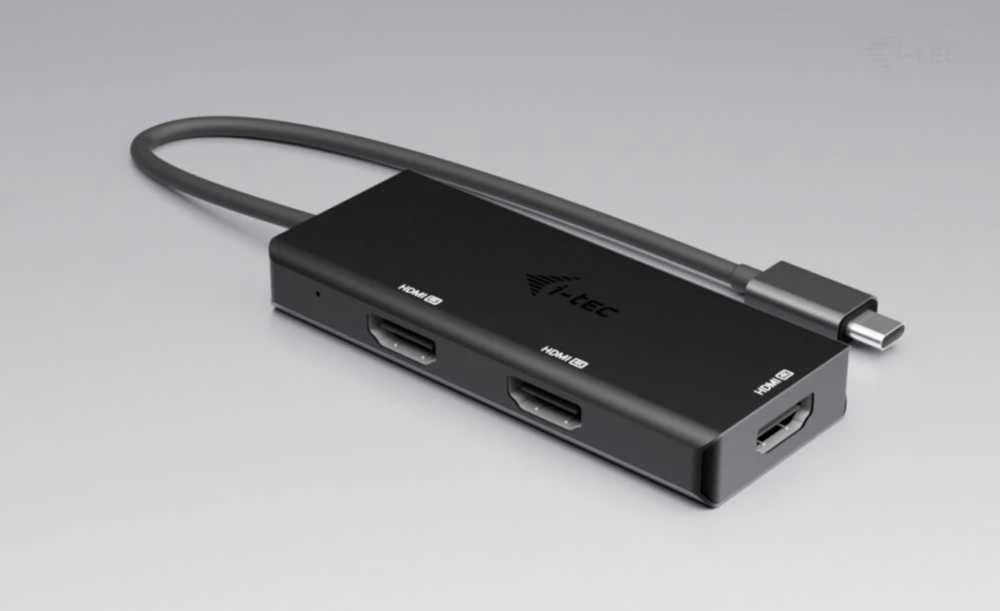 I-tec Doko stotelė usb-c triple 4k hdmi video adapter power delivery 100w