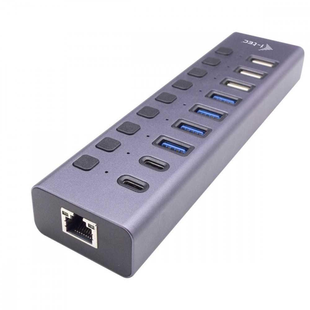 I-tec USB 3.0 / USB-C įkrovimo HUB 9 prievadų LAN + galia 60 W