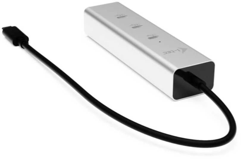 I-tec Metalinis USB-C įkrovimo šakotuvas, 5 prievadų, su USB-C vaizdo įrašu, 8K + maitinimo šaltiniu, 85 W
