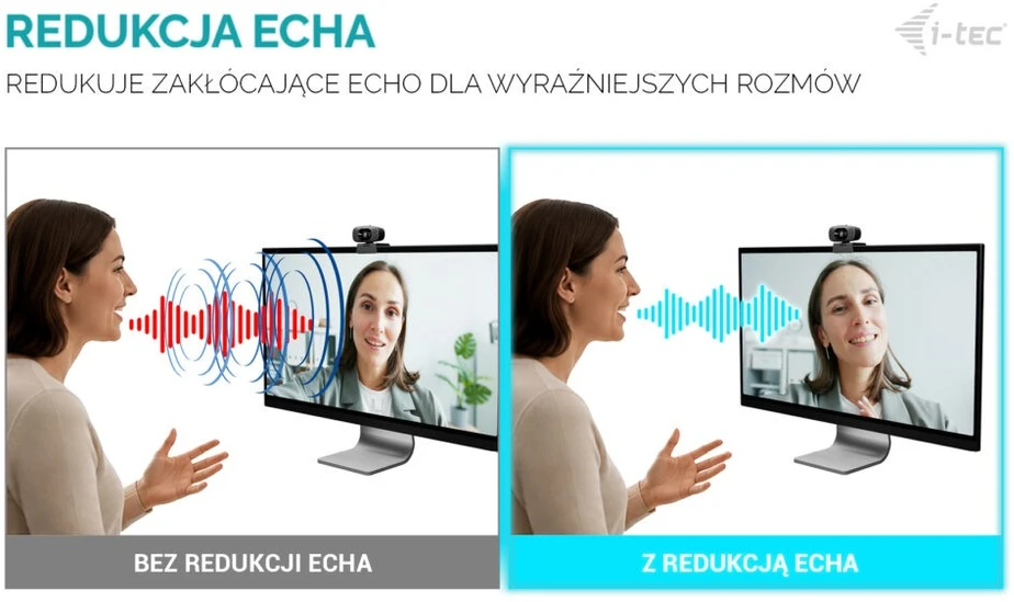 „I-tec“ internetinė kamera „Solomon 200 1080p“ verslo klasės internetinė kamera su dviem mikrofonais ir aido slopinimu