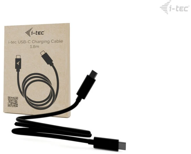 I-TEC USB-C Charging Cable 1.8m supports USB Power Delivery iki 100 W