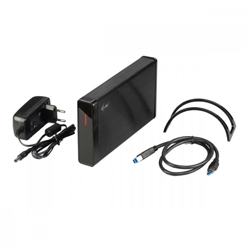 I-tec Mysafe Advanced 3.5" usb 3.0 išorinis dėklas HDD ir ssd diskams sata ii iii juodas aliuminis