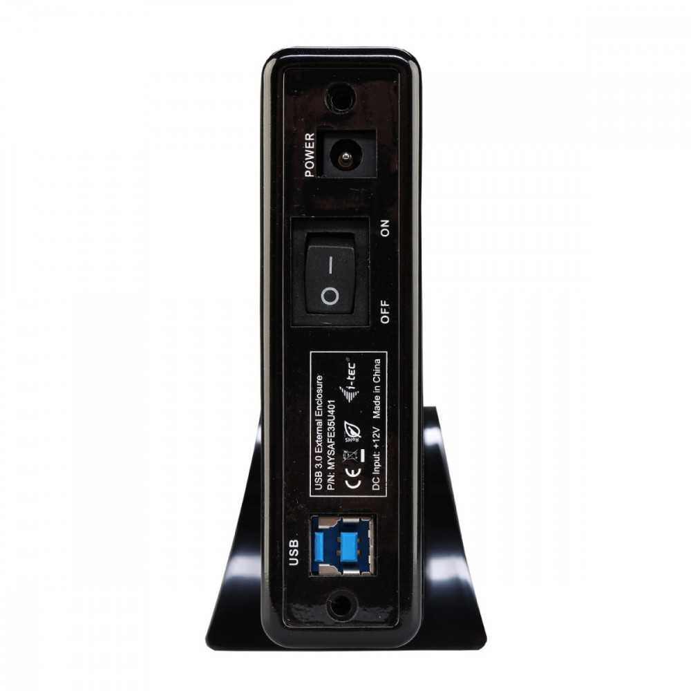 I-tec Mysafe Advanced 3.5" usb 3.0 išorinis dėklas HDD ir ssd diskams sata ii iii juodas aliuminis