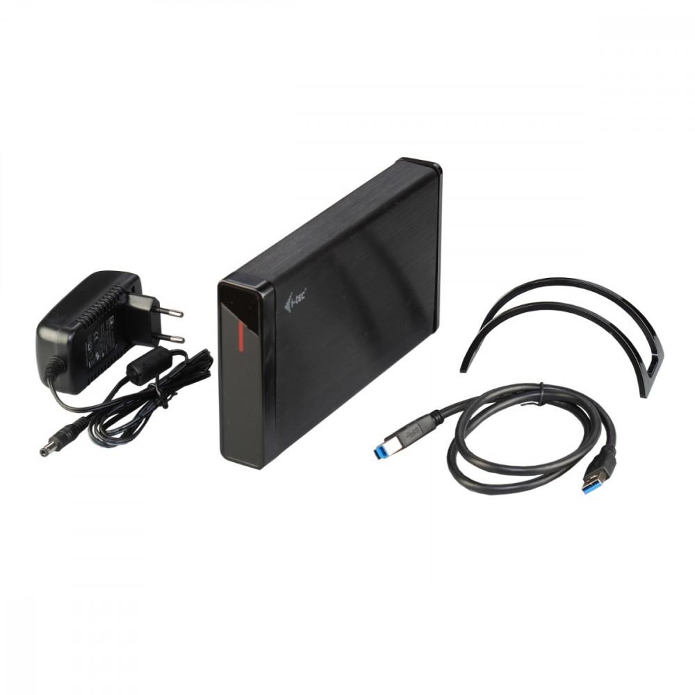 Serveris I-tec MYSAFE35U401 saugojimo diskų korpusas 3.5" HDD korpusas Juoda, Metalinis