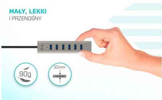 I-tec Stebulės usb-c įkrovimo metalinis stebulės 7 prievadas