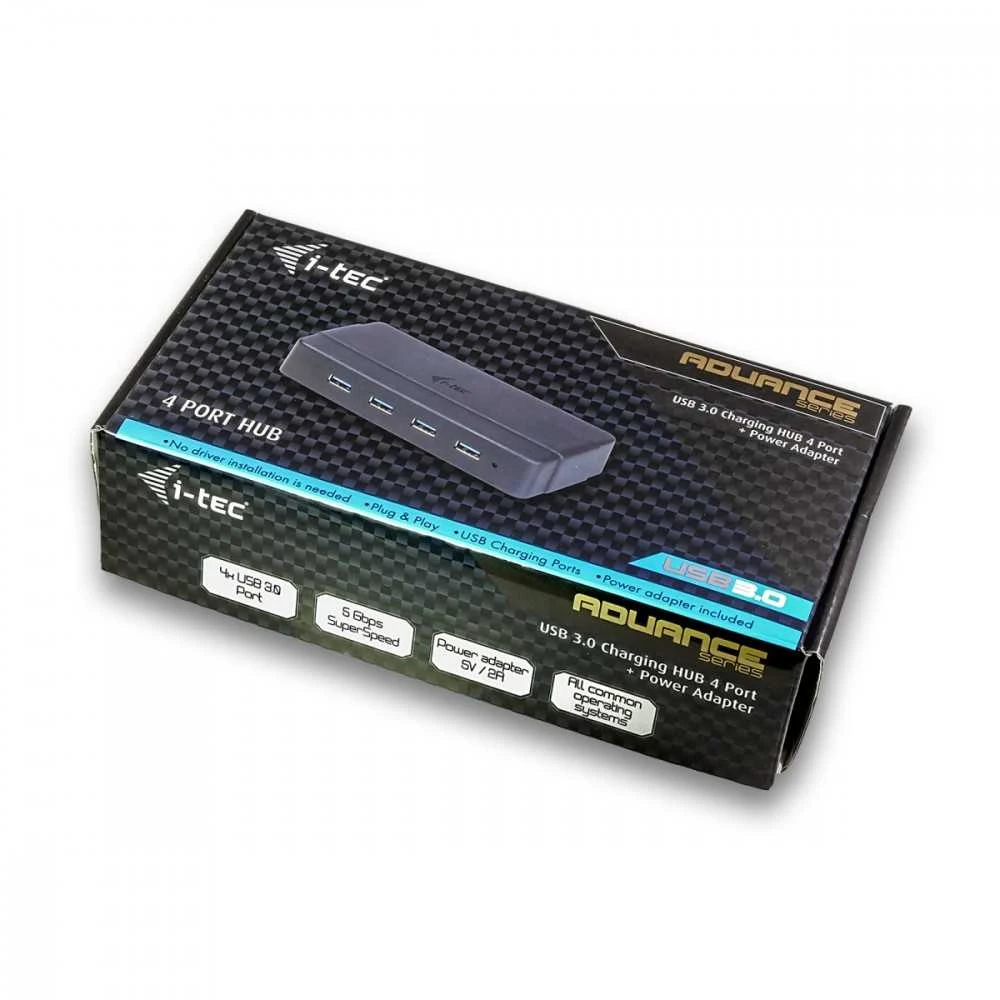 I-tec U3HUB445 sąsajos šakotuvas USB 3.2 Gen 1 (3.1 Gen 1) Type-B 5000 Mbit/ai Juoda