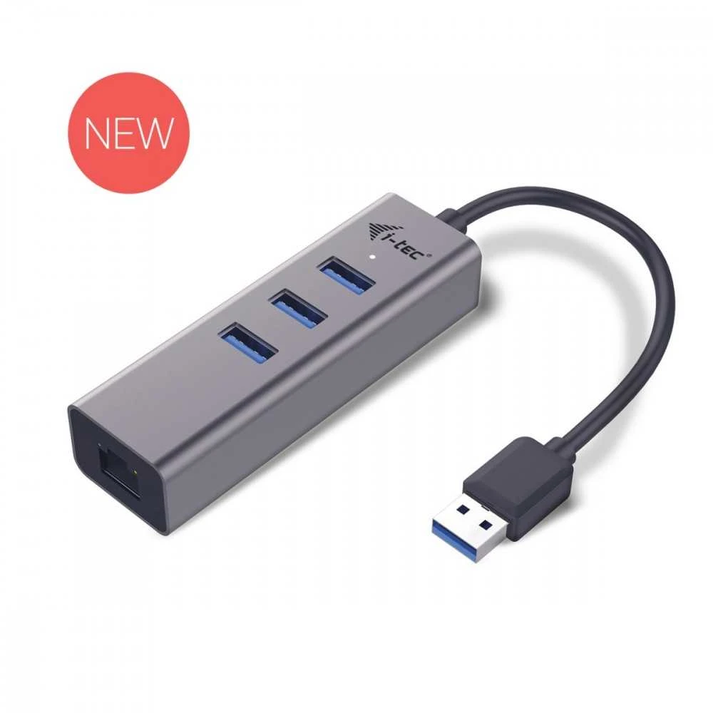 I-tec Metal U3METALG3HUB sąsajos šakotuvas USB 3.2 Gen 1 (3.1 Gen 1) Type-A 5000 Mbit/ai Pilka