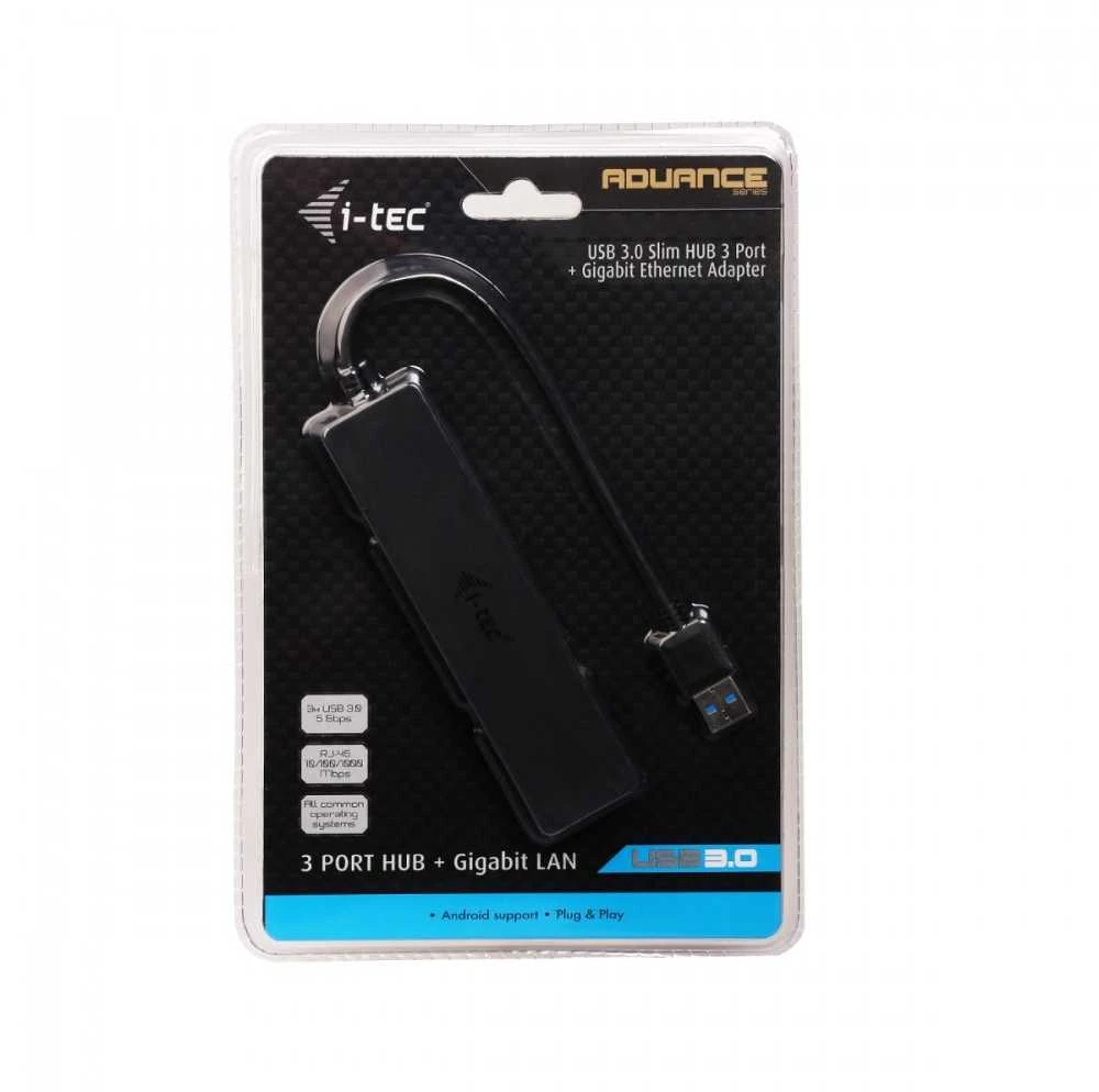 I-tec Advance U3GL3SLIM sąsajos šakotuvas USB 3.2 Gen 1 (3.1 Gen 1) Type-A Juoda