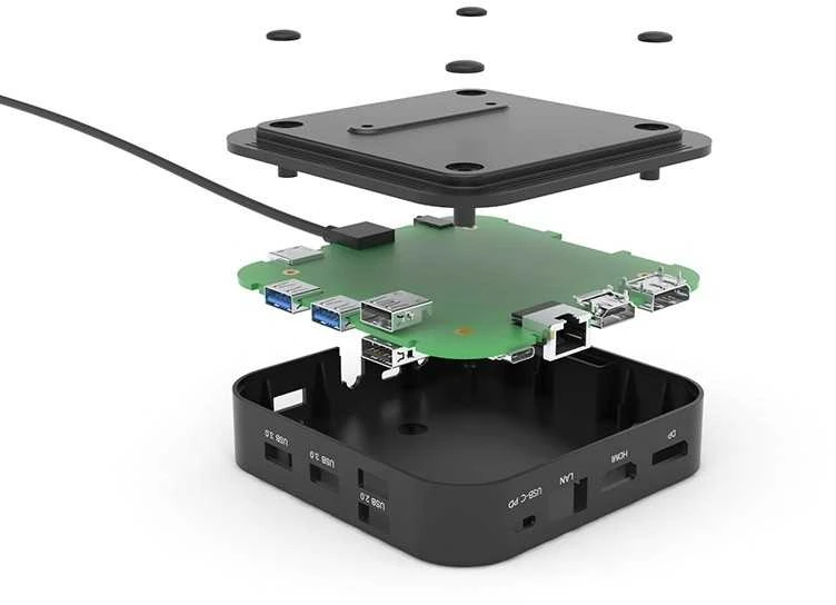 I-TEC USB-C Dual Ekranas MST DS 1x DP 1x HDMI 1xGLAN 3xUSB 3.0 2xUSB 2.0 1xUSB-C-Datei 1xGarso / mikrofono lizdas 1x100W USB-C PD + įkroviklis 112W