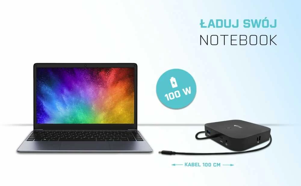 I-TEC USB-C Dual Ekranas MST DS 1x DP 1x HDMI 1xGLAN 3xUSB 3.0 2xUSB 2.0 1xUSB-C-Datei 1xGarso / mikrofono lizdas 1x100W USB-C PD + įkroviklis 112W