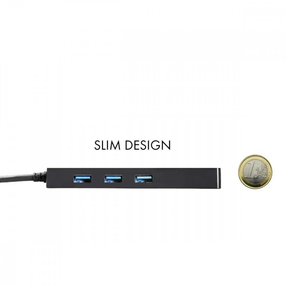 I-tec Advance C31GL3SLIM sąsajos šakotuvas USB 3.2 Gen 1 (3.1 Gen 1) Type-C 5000 Mbit/ai Juoda