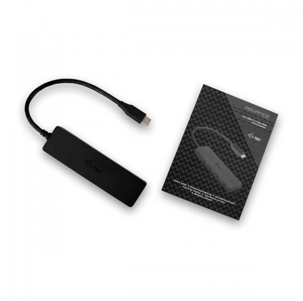 HP I-tec Advance C31HUB404 sąsajos šakotuvas USB 3.2 Gen 2 (3.1 Gen 2) Type-C 5000 Mbit/ai Juoda