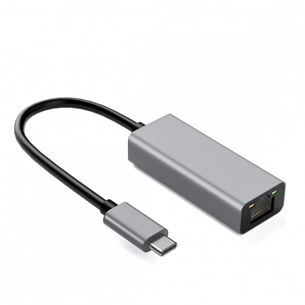 „IBox IACRJ“ aliuminio RJ45 į USB C tipo adapteris 10/100/1000 Mb/s