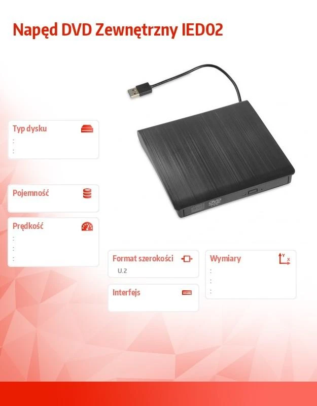 IBOX IED02 IŠORINIS DVD-ROM DISKUMAS, USB 3.0