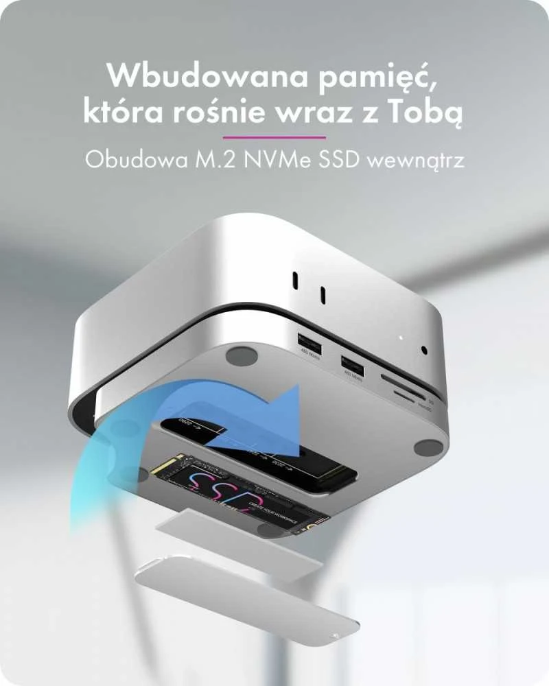 ICY BOX adapteris su atidaromu M.2 SSD lizdu