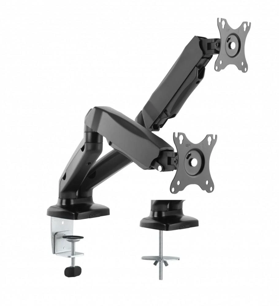 Laikiklis ICY BOX IB-MS304-T, Monitorius stovas su staliniu pagrindu, dviem ekranams, dydis iki 27'' | Raidsonic