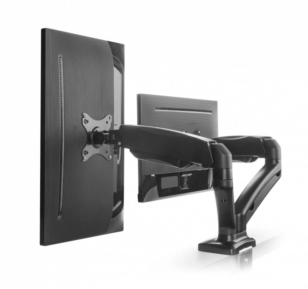 Laikiklis ICY BOX IB-MS304-T, Monitorius stovas su staliniu pagrindu, dviem ekranams, dydis iki 27'' | Raidsonic