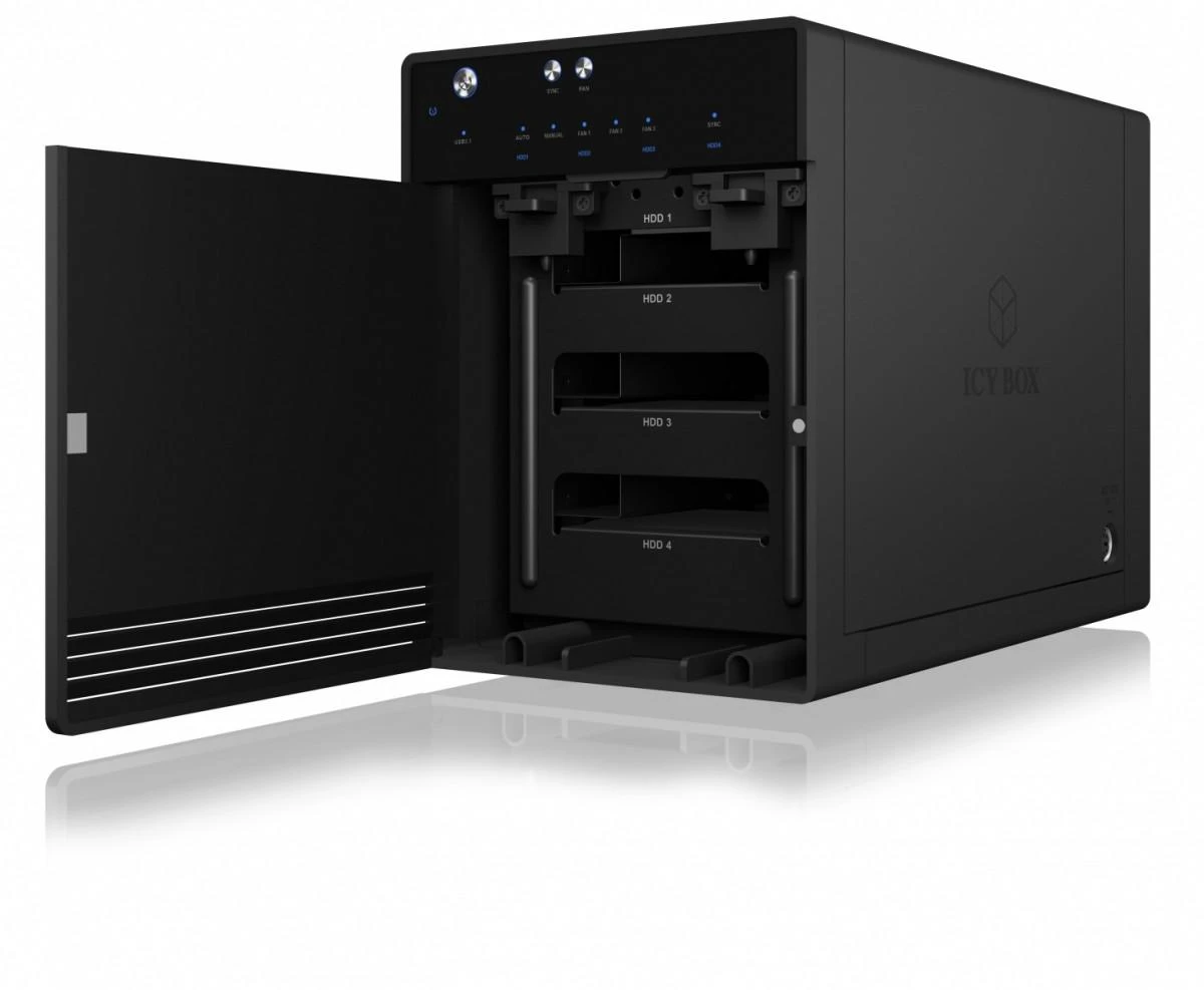Icy Box 3740-c31 korpusas su atidarytais diskų stalčiais
