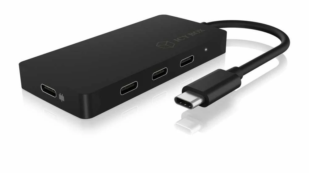 Icy Box Stebulėlis ib-hub1429-cpd 4x c tipo USB šakotuvas, 3x c tipo stebulė, 1x tipo c pd iki 100 vatų