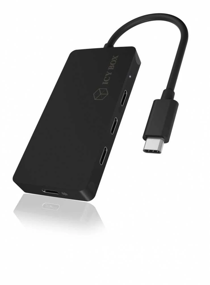 Icy Box Stebulėlis ib-hub1429-cpd 4x c tipo USB šakotuvas, 3x c tipo stebulė, 1x tipo c pd iki 100 vatų
