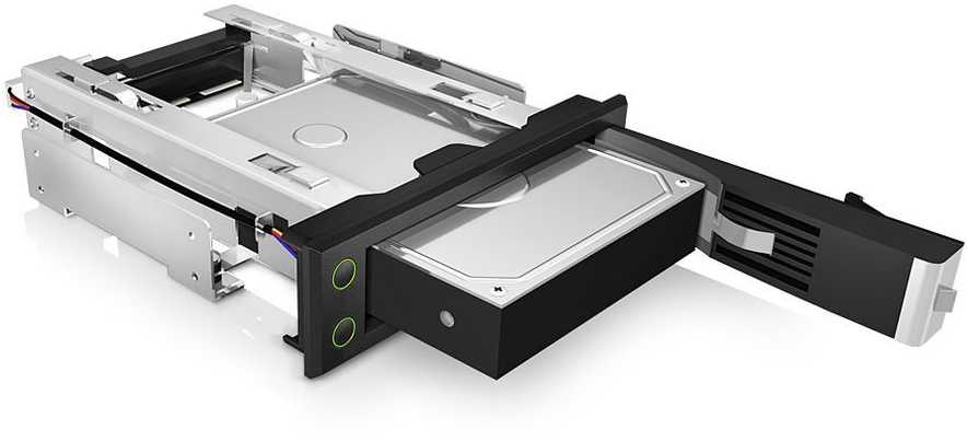 ICYBOX IB-166SSK-B Icy Box Trayless Mobile Rack 3.5 SATA/SAS HDD, Juodas