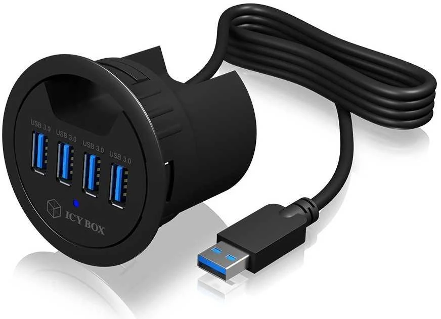 ICYBOX IB-HUB1403 Icy Box Desk Hub 4xUSB 3.0, 120 cm USB 3.0 laidas