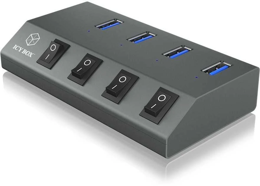 Icy Box 4 IB-HUB1405C Uosto centras USB 3.0